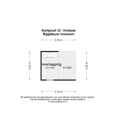 Floorplan - Korfgraaf 33, 4174 GL Hellouw